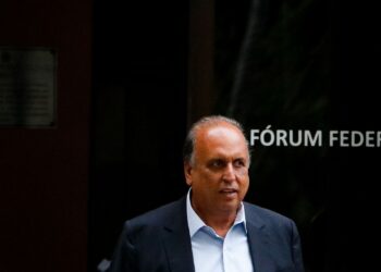 O ex-governador do Rio de Janeiro, Luiz Fernando Pezão deixa a 7ª Vara Criminal