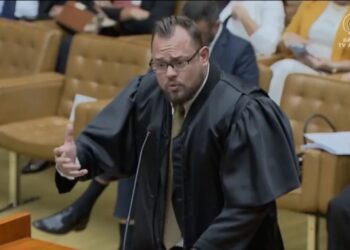 Hery Kattwinkel durante discurso na tribuna do STF — Foto: TV Justiça